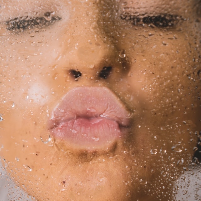 Nahaufnahme von vollen Lippen